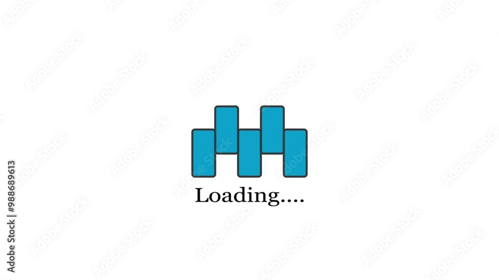 Aufkleber loading animation video with white background.