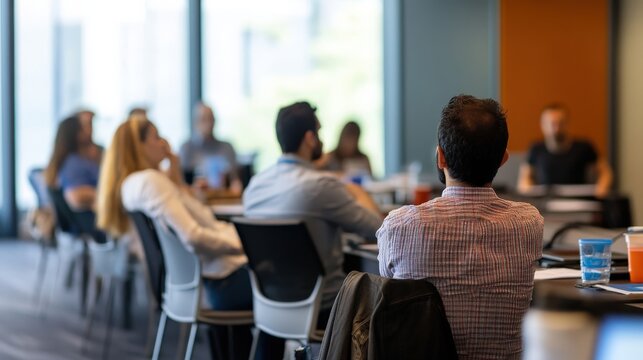 A digital transformation workshop with experts guiding companies through the process of adopting new technologies