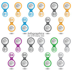 Collection infographic template for modern data visualization and ranking and statistics.