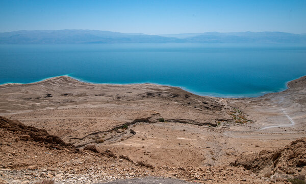 Dead Sea sinkholes, view from Western side