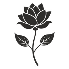 Flower Clipart Vector line art Silhouette illustration