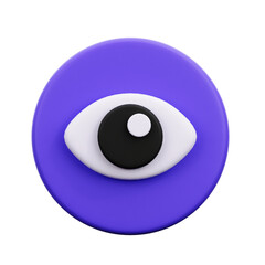 3D Eye Icon Illustration