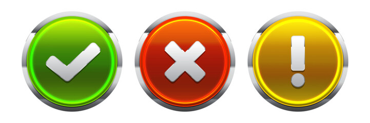 Obraz premium Isolated colorful 3d circle with different icons, vector signs