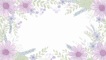 Invitation card floral design template