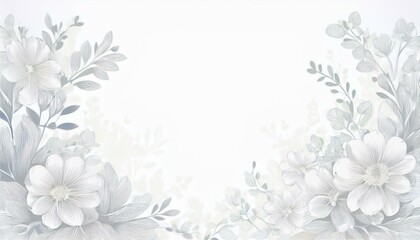 Invitation card floral design template
