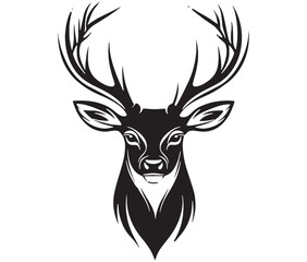 Deer head silhouette, Deer head icon, deer vector
