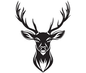 Deer head silhouette, Deer head icon, deer vector