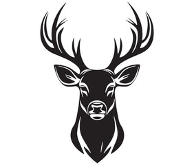 Deer head silhouette, Deer head icon, deer vector