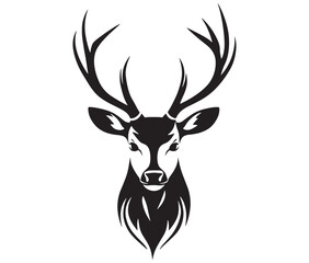 Deer head silhouette, Deer head icon, deer vector