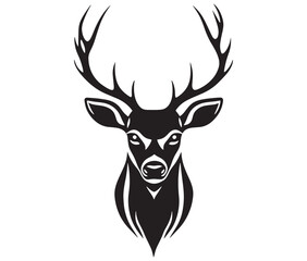 Deer head silhouette, Deer head icon, deer vector