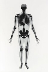 Illustration of the Human Skeleton Anatomy A Detailed X-Ray View of the Skeleton Structure