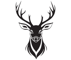 Deer head silhouette, Deer head icon, deer vector