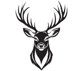 Deer head silhouette, Deer head icon, deer vector