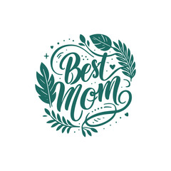 Best mom typography t shirt design for mothers day celebration. editable vector Mom day. For cards, invitations, prints etc.