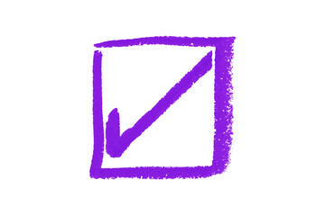 purple pencil strokes isolated on transparent background