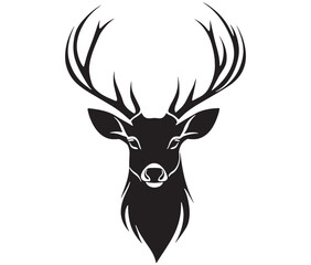 Deer head silhouette, Deer head icon, deer vector
