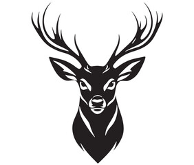 Deer head silhouette, Deer head icon, deer vector