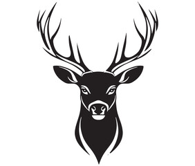 Deer head silhouette, Deer head icon, deer vector