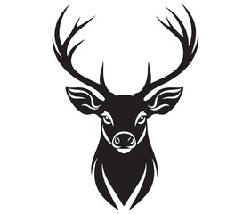 Deer head silhouette, Deer head icon, deer vector