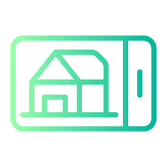 mobile phone gradient icon