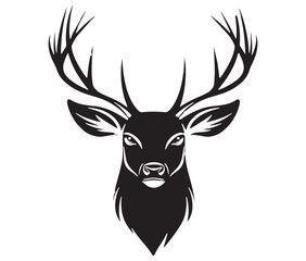 Deer head silhouette, Deer head icon, deer vector