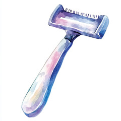 Shaver watercolor clipart illustration isolate