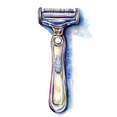 Obraz premium Shaver watercolor clipart illustration isolate