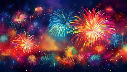 new year eve fireworks banner colorful background new year celebration