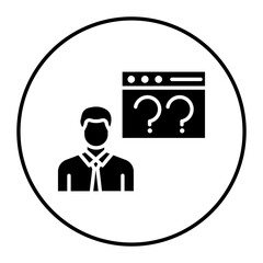 Non Technical User vector icon. Can be used for No Code iconset.