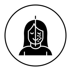 Obraz premium Hyperpigmentation vector icon. Can be used for Skincare iconset.