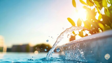 A modern water treatment plant purifying water for a city, highlighting the importance of infrastructure in ensuring clean and safe drinking water.