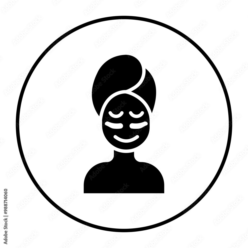 Poster Dark Circles vector icon. Can be used for Skincare iconset.