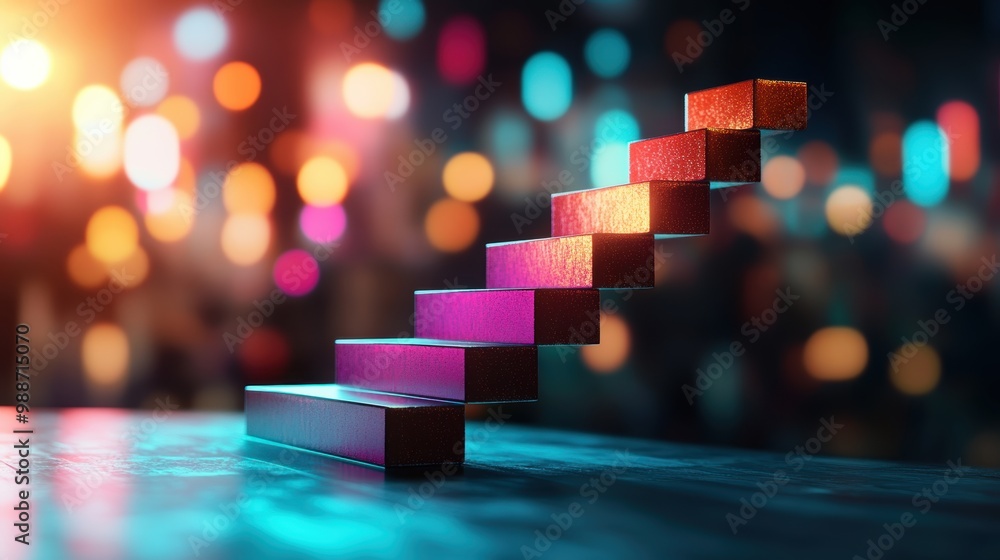 Poster a chart showing a steady upward trend, representing sustained growth and progress driven by crucial 
