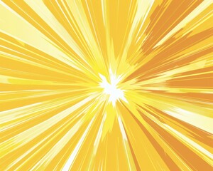 Obraz premium Burst Yellow. Abstract Gold Starburst Shape in Bright Graphic Frame