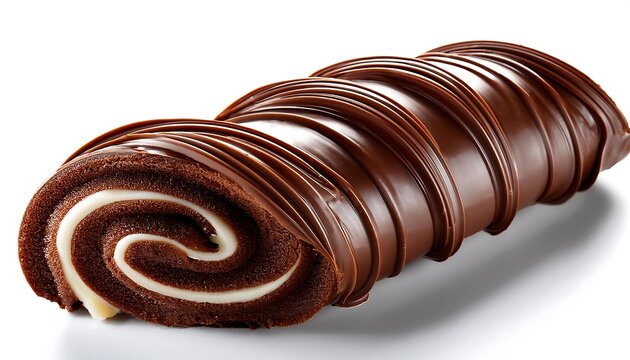 chocolate torsade twist white background