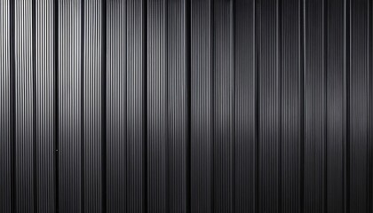 Obraz premium Modern backdrop is created by a grooved, dark metal wall. Vertical stripes enhance the industrial design, ideal for a minimalist aesthetic