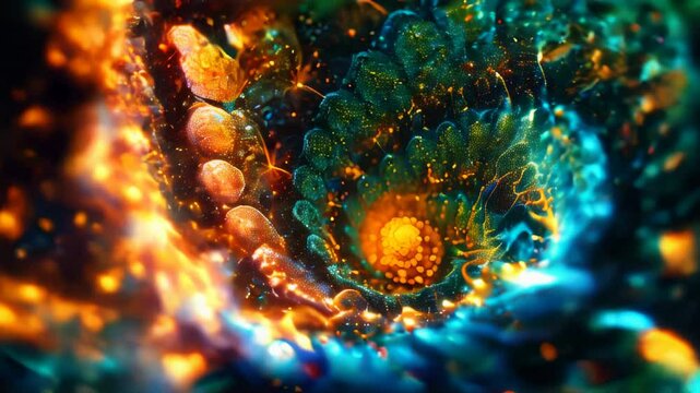 Psychedelic vision of fractal tunnel
