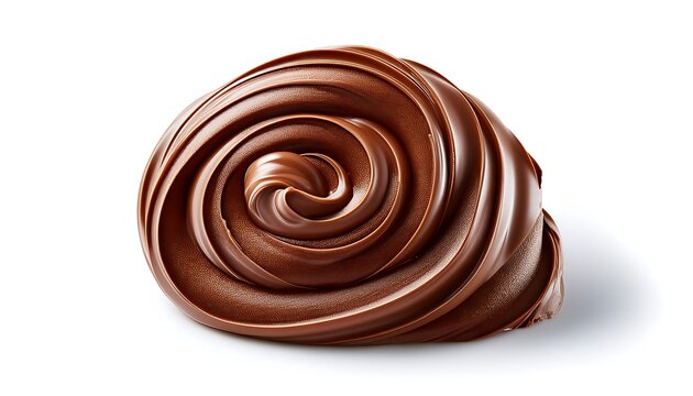 chocolate torsade twist white background