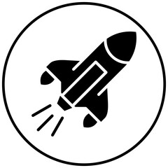 Spaceship vector icon. Can be used for Science Fiction iconset.