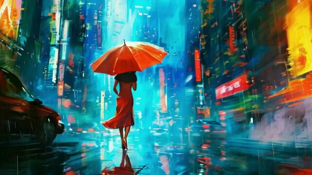 rain in the city