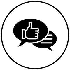 Obraz premium Feedback vector icon. Can be used for Leadership iconset.