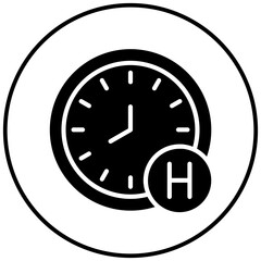 Hours vector icon. Can be used for Contact Us iconset.