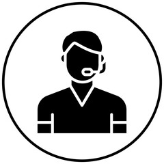 Support Center vector icon. Can be used for Contact Us iconset.