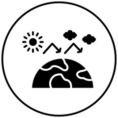 Greenhouse Gas vector icon. Can be used for Earth Day iconset.