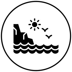 Coast vector icon. Can be used for Coastline iconset.