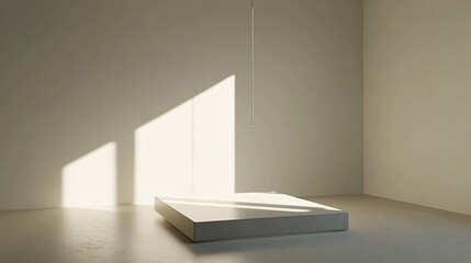 Fototapeta premium Minimalist Isometric 3D Room with Natural Light