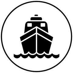 Ship vector icon. Can be used for Coastline iconset.