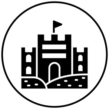 recommend clip art: Sandcastle vector icon. Can be used for Coastline iconset.
