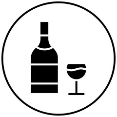 Italian Wine Bottle vector icon. Can be used for Italy iconset.