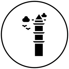 Piazza San Marco vector icon. Can be used for Italy iconset.